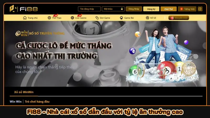 Fi88 - Nhà cái xổ số dẫn đầu với tỷ lệ ăn thưởng cao