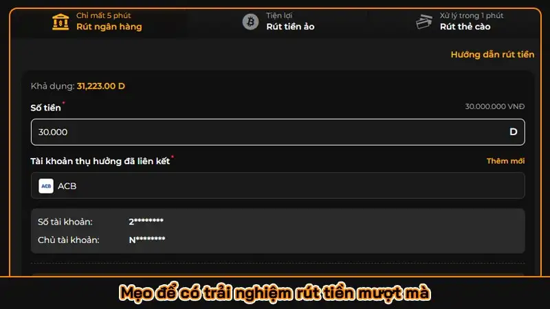 Hướng dẫn chi tiết quy trình rút tiền Debet nhanh chóng Mẹo để có trải nghiệm rút tiền mượt mà