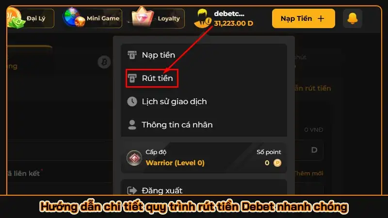 Hướng dẫn chi tiết quy trình rút tiền Debet nhanh chóng Hướng dẫn chi tiết quy trình rút tiền Debet nhanh chóng