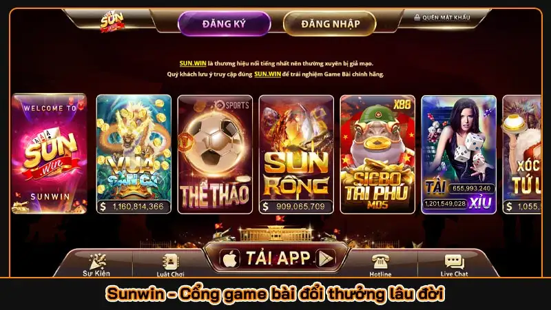 Sunwin - Cổng game bài đổi thưởng lâu đời