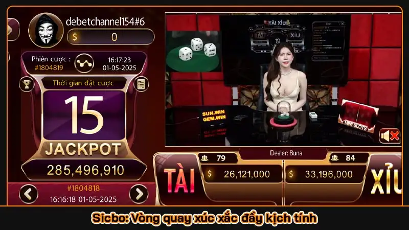 Casino trực tuyến DEBET - Điểm đến đẳng cấp cho dân cá cược Sicbo: Vòng quay xúc xắc đầy kịch tính